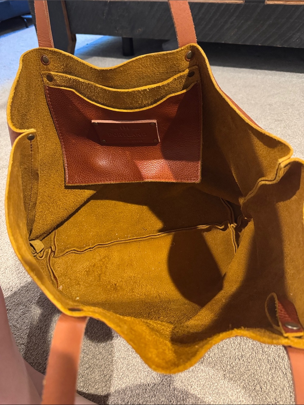 NWOT Portland Leather Oversized Tote - Picture 2 of 4
